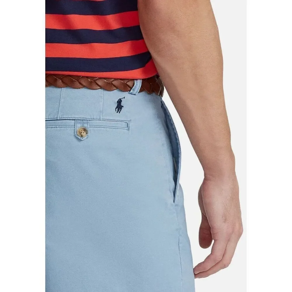 Polo Ralph Lauren NWT 9.5In Stretch Classic-Fit Chino Shorts Channel Blue Size 3
